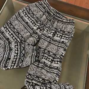 Boho joggers with elastic waist, good condition